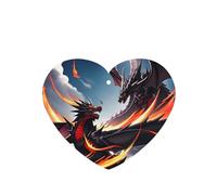 Phayah Ambientador de fragancia de doble dragón con diseño de batalla de lavanda, aroma de coche, en forma de corazón, para colgar en el interior del coche, 6 unidades