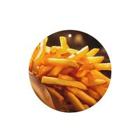 Phayah Ambientador de fragancia de lavanda con patrón de pila de papas fritas para coche, forma redonda, para colgar, para el interior del coche, 6 unidades