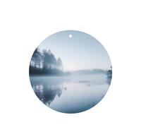 Phayah Ambientador de fragancia de lavanda con patrón de selva tropical para coche, forma redonda, para colgar, para el interior del coche, 6 unidades