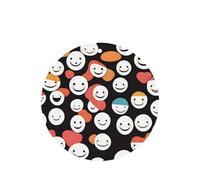 Phayah Ambientador de fragancia de lavanda con patrón de sonrisa degradado, forma redonda, para colgar, para el interior del coche, 6 unidades