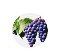 Phayah Ambientador de fragancia de lavanda con patrón de uvas moradas para coche, forma redonda, para colgar en el interior del coche, 4 unidades