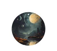 Phayah Ambientador de fragancia para coche, diseño de estrellas y planetas, aroma de lavanda, forma redonda, para colgar, 6 unidades