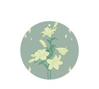 Phayah Ambientador de fragancia para coche, diseño de lirios blancos de dibujos animados, aroma de lavanda, forma redonda, para colgar, para el interior del coche, 4 unidades