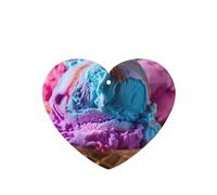 Phayah Ambientador de fragancia para colgar en el interior del coche, 4 unidades, aroma de lavanda, aroma de helado, forma de corazón