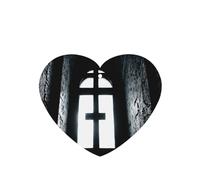 Phayah Ambientador de fragancia para colgar en el interior del coche, 4 unidades, diseño de cruz de iglesia, aroma de lavanda, aroma de corazón