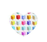 Phayah Ambientador de fragancia para colgar en el interior del coche, 4 unidades, diseño de cubos coloridos, aroma de lavanda, aroma de corazón