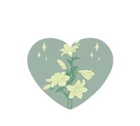 Phayah Ambientador de fragancia para colgar en el interior del coche, 4 unidades, diseño de lirios blancos de dibujos animados, aroma de lavanda, aroma de corazón