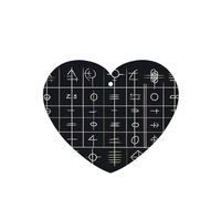 Phayah Ambientador de fragancia para colgar en el interior del coche, 4 unidades, diseño de símbolo de ecuación, aroma de lavanda, aroma de corazón