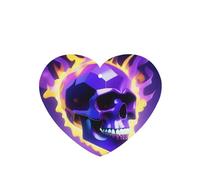 Phayah Ambientador de fragancia para colgar en el interior del coche, 6 unidades, diseño de calavera de llama cúbica, aroma de lavanda, aroma de corazón