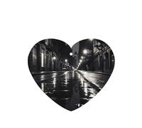 Phayah Ambientador de fragancia para colgar en el interior del coche, con diseño de día lluvioso en la calle, aroma de lavanda, aroma de coche, forma de corazón, 6 unidades