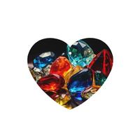 Phayah Ambientador de fragancia para colgar en el interior del coche, con forma de corazón, con diseño de piedras preciosas, 6 unidades