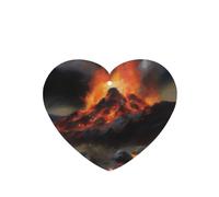 Phayah Ambientador de fragancia para colgar en el interior del coche, con forma de corazón, con patrón de erupción de cráter, aroma de lavanda, 6 unidades