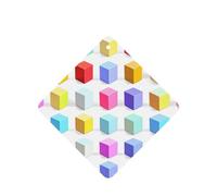 Phayah Ambientador de fragancia para el interior del coche, 4 unidades, diseño de cubos coloridos, aroma de lavanda, cuadrado para colgar en el coche