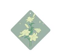 Phayah Ambientador de fragancia para el interior del coche, 4 unidades, diseño de lirios blancos de dibujos animados, aroma de lavanda