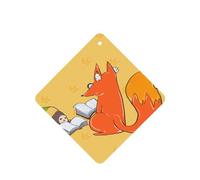 Phayah Ambientador de fragancia para el interior del coche, 4 unidades, diseño de semillas de girasol y zorros, aroma de lavanda