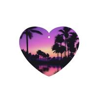 Phayah Ambientador de fragancia para el interior del coche, 6 unidades, aroma de lavanda con diseño de palmeral, color morado