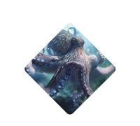 Phayah Ambientador de fragancia para el interior del coche, 6 unidades, diseño de pulpo gigante, aroma de lavanda, cuadrado