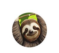 Phayah Ambientador de fragancia para el interior del coche, con bonito patrón de perezoso, aroma de lavanda, forma redonda, para colgar, 6 unidades