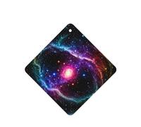 Phayah Ambientador de fragancia para el interior del coche, con diseño de galaxia cósmica, aroma de lavanda, cuadrado, para colgar, 6 unidades