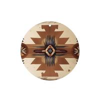 Phayah Ambientador de fragancia para el interior del coche, con diseño de patrones nativos americanos, aroma de lavanda, forma redonda, para colgar, 6 unidades