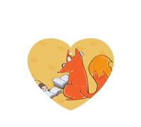 Phayah Ambientador de fragancia para el interior del coche, con forma de corazón y semillas de girasol y zorros, aroma de lavanda, 6 unidades