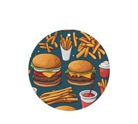 Phayah Ambientador de fragancia para el interior del coche, con un montón de sabrosos patrones de alimentos, aroma de lavanda, forma redonda, 4 unidades