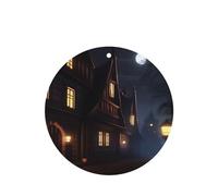 Phayah Ambientador de fragancia para el interior del coche, diseño de calle desierta, aroma de lavanda, forma redonda, 6 unidades