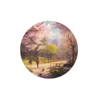 Phayah Ambientador de fragancia para el interior del coche, diseño de cuatro lunas, aroma de lavanda, forma redonda, para colgar, 6 unidades