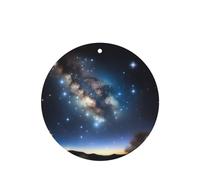 Phayah Ambientador de fragancia para el interior del coche, diseño de estrellas cósmicas, aroma de lavanda, forma redonda, 4 unidades