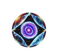 Phayah Ambientador de fragancia para el interior del coche, diseño de estrellas cósmicas, aroma de lavanda, forma redonda, 4 unidades