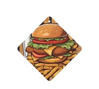 Phayah Ambientador de fragancia para el interior del coche, diseño de hamburguesas de gran tamaño, aroma de lavanda, 4 unidades