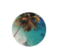 Phayah Ambientador de fragancia para el interior del coche, diseño de las Islas del Caribe, aroma de lavanda, forma redonda, 6 unidades