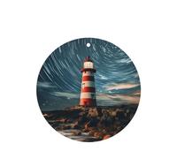 Phayah Ambientador de fragancia para el interior del coche, diseño de torre de mar, aroma de lavanda, forma redonda, 6 unidades