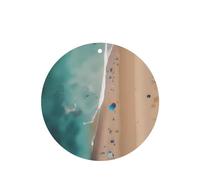 Phayah Ambientador de fragancia para el interior del coche, diseño de vista aérea de la playa, aroma de lavanda, forma redonda, para colgar, 4 unidades