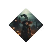 Phayah Ambientador de fragancia para interior de coche, diseño de truco o trato de Halloween, aroma de lavanda, 6 unidades