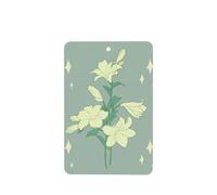 Phayah Ambientador de fragancia rectangular con diseño de lirios blancos de dibujos animados, aroma de lavanda, para colgar en el interior del coche, 4 unidades