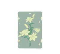 Phayah Ambientador de fragancia rectangular con diseño de lirios blancos de dibujos animados, aroma de lavanda, para colgar en el interior del coche, 6 unidades