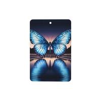 Phayah Ambientador de fragancia rectangular con diseño de mariposa gigante en agua, aroma de lavanda, para colgar en el interior del coche, 4 unidades