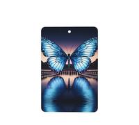 Phayah Ambientador de fragancia rectangular con diseño de mariposa gigante en agua, aroma de lavanda, para colgar en el interior del coche, 6 unidades