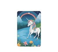 Phayah Ambientador de fragancia rectangular para colgar en el interior del coche, 4 unidades, diseño de unicornios corriendo