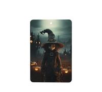 Phayah Ambientador de fragancia rectangular para colgar en el interior del coche, 4 unidades, diseño de chico de truco o trato, aroma de lavanda, para Halloween