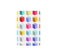 Phayah Ambientador de fragancia rectangular para colgar en el interior del coche, 4 unidades, diseño de cubos coloridos, aroma de lavanda