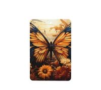 Phayah Ambientador de fragancia rectangular para colgar en el interior del coche, 6 unidades, color naranja y amarillo, diseño de flores de campo de mariposas, aroma a lavanda