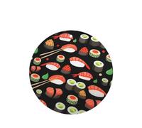 Phayah Ambientador japonés para coche, diseño de camarones de sushi, aroma a lavanda, tarjeta de forma redonda, para colgar, tarjeta perfumada, 6 piezas para coches, armarios, zapatos