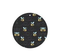Phayah Ambientador para coche, diseño de abejorro, aroma a lavanda, tarjeta de forma redonda, para colgar, 4 unidades, para coche, armario, cajón, eliminar