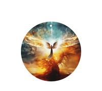 Phayah Ambientador para coche, diseño de alas de árbol mágico, aroma de lavanda, tarjeta de forma redonda, para colgar, 4 unidades, para cajones de armario de automóviles