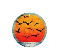 Phayah Ambientador para coche, diseño de amanecer en el mar, con aroma a lavanda, forma redonda, para colgar, tarjeta perfumada, 6 unidades para cajones de armario de automóviles