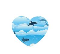 Phayah Ambientador para coche, diseño de ballena en nubes, aroma a lavanda, tarjeta con forma de corazón, para colgar, 4 unidades, para cajones de armario de automóviles