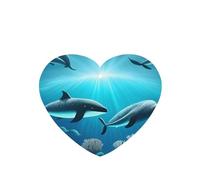 Phayah Ambientador para coche, diseño de ballenas bajo el mar, aroma a lavanda, tarjeta con forma de corazón, para colgar, 4 unidades, para cajones de armario de automóviles
