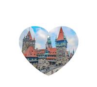 Phayah Ambientador para coche, diseño de castillo antiguo, aroma de lavanda, tarjeta con forma de corazón, tarjeta perfumada colgante, 4 unidades, para cajones de armario de automóviles